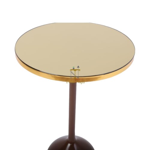 طاولة خدمة معدنية رخام صناعي بتصميم عصري أنيق - لم...