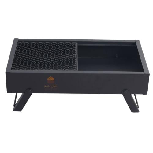 منقل شوي قابل للتسفيط لون اسود