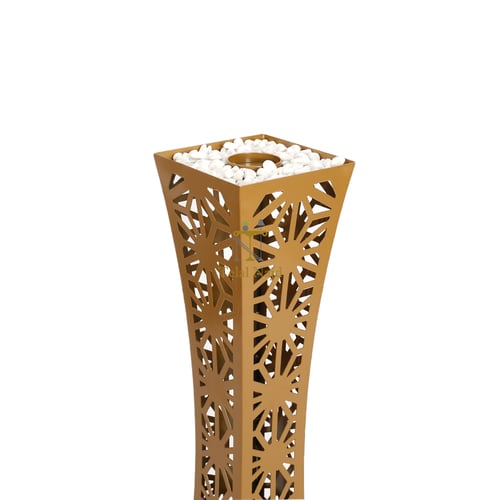 مبخر ة حديد لون ذهبي مصنوعة قص بالليزر