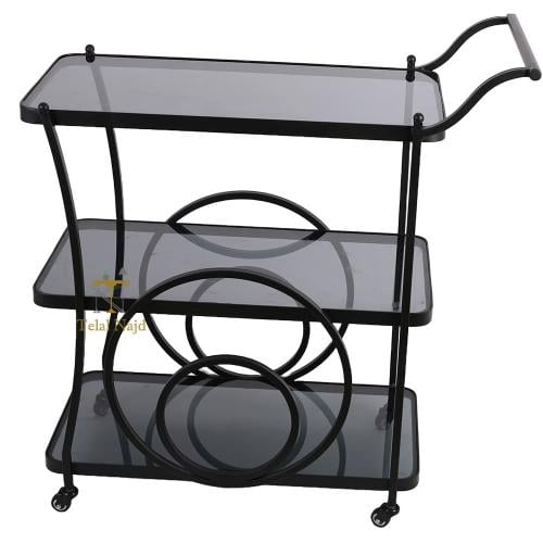 عربة تقديم ثلاثية المستويات بتصميم عصري فاخر - الأ...