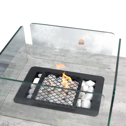 منقل غاز بديل رخام مع زجاج 60 ×60