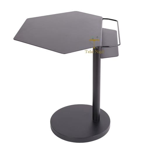 طاولة خدمة معدنية سوداء مطفية بتصميم عصري - لمسة أ...