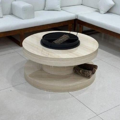 منقل حطب بديل رخام شبية الترافنتينو