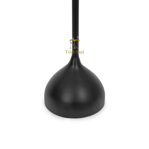 طاولة خدمة قاعدة رخام صناعي وسطح زجاج لون اسود