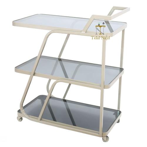 عربية تقديم لون شمباني 3 دور زجاج اسود شفاف