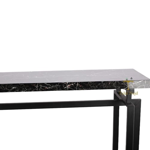 طاوله مدخل كونسول تصميم حديث قواعد معدن لون اسود م...