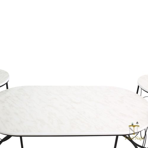 طقم طاولات بيضاوي 5 قطع