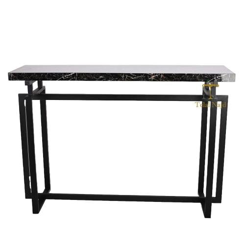 طاوله مدخل كونسول تصميم حديث قواعد معدن لون اسود م...