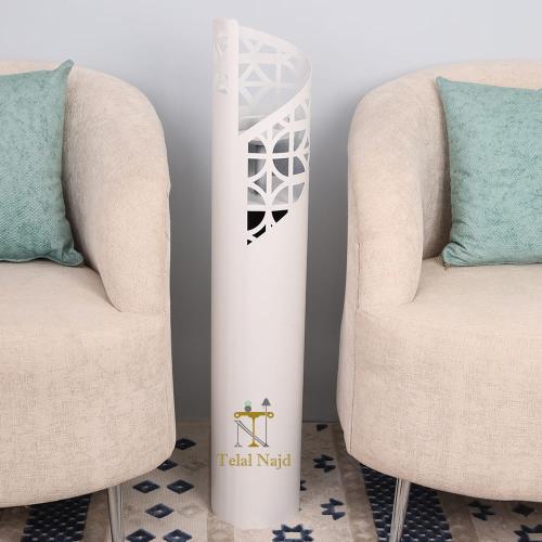 مبخرة حديد قص ليزر لون ابيض