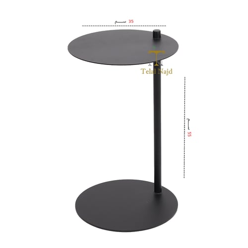 طاولة خدمة شكل دائري عصري مصنوعة من الحديد لون أسو...