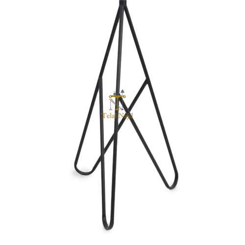 علاق ملابس قواعد حديد لون اسود مع رف للبخور