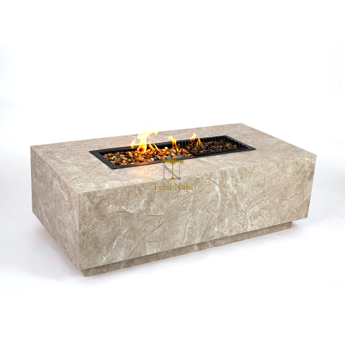 منقل غاز مصنوع من بديل الرخام (بديل رخام حجري) مع...