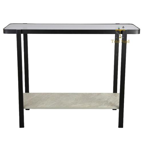 طاولة مدخل تصميم حديث دورين بديل رخام وزجاج شفاف ق...