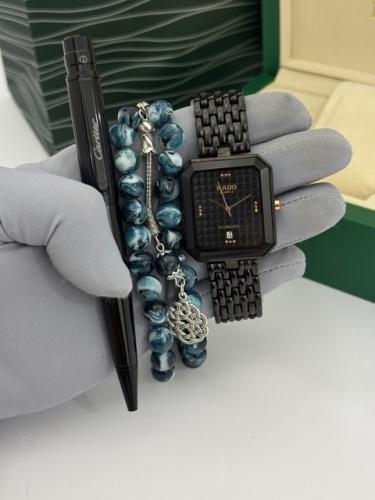 طقم من ساعة وسبحة وقلم كامل