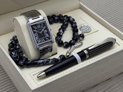 طقم من ساعة وسبحة وقلم كامل