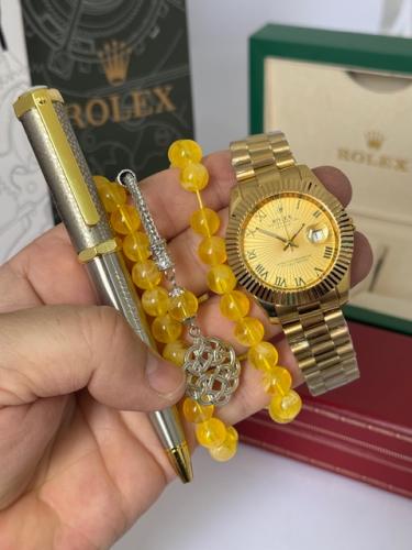 طقم رولكس سبحة تركي قلم كارتير وساعة