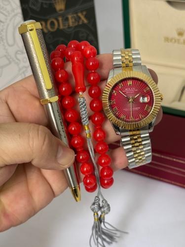 طقم رولكس سبحة تركي قلم كارتير وساعة