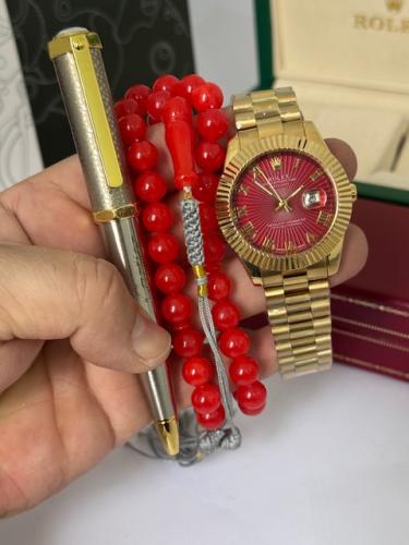 طقم رولكس سبحة تركي قلم كارتير وساعة