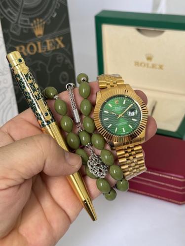 طقم رولكس سبحة تركي قلم كارتير وساعة