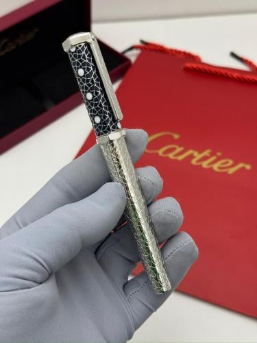 قلم كارتير سانتوس سداسي غطاء لون أسود - نقش اسلامي