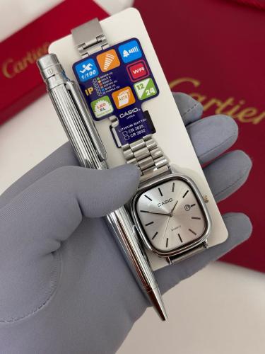 طقم ساعة كسيو رجالي وقلم كارتير