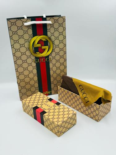 ملحقات تغليف ماركة لنظارة غوتشي علبة فاخرة وكيس وب...