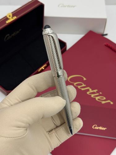 قلم كارتير فرار باللون الفضي المنقش الفاخر