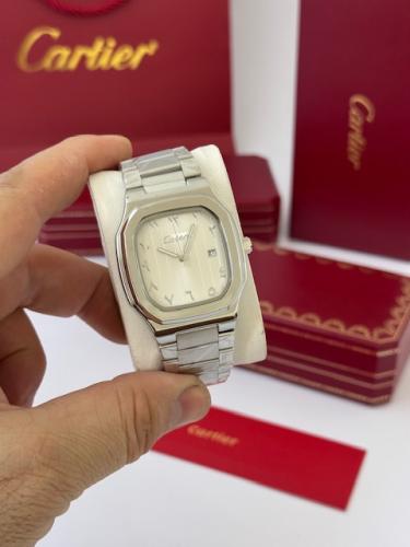 ساعة كارتير سانتوس للجنسين - سوار مطاطي "ربل" أزرق...