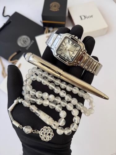 طقم ساعة رجالي سبحه بكالايت تركي قلم كارتير اولى