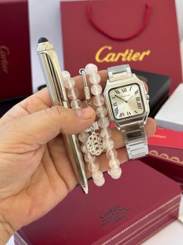 طقم ساعة اصلية ضمان وسبحة تركية وقلم كارتير
