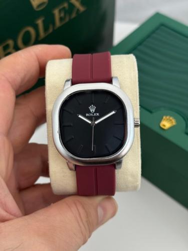 ساعة رولكس رجالية - ربل عنابي