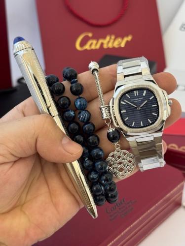 ساعة رجالية وعرض قلم وكبك وبوك