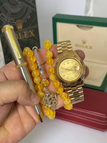 طقم رولكس سبحة تركي قلم كارتير وساعة