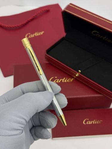 قلم رجالي كارتير النحيف ذهبي فضي
