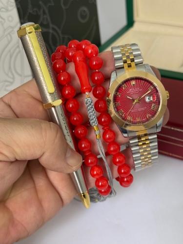 طقم رولكس سبحة تركي قلم كارتير وساعة