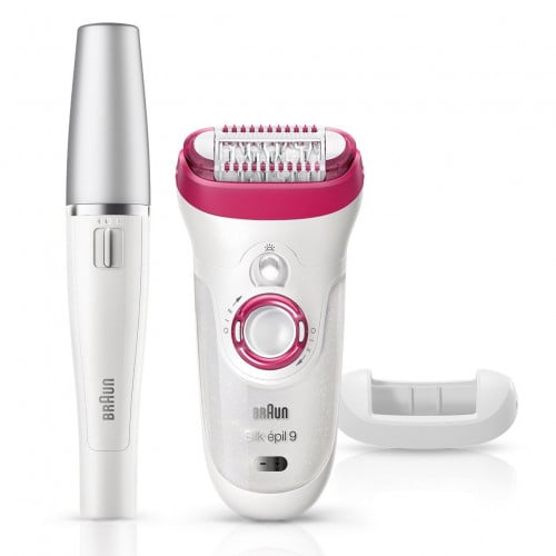 براون سيلك-ابيل 9 آلة إزالة الشعر للوجه والجسم، أب...