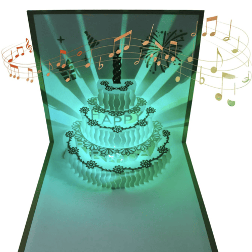 بطاقة الميلاد المضيئه