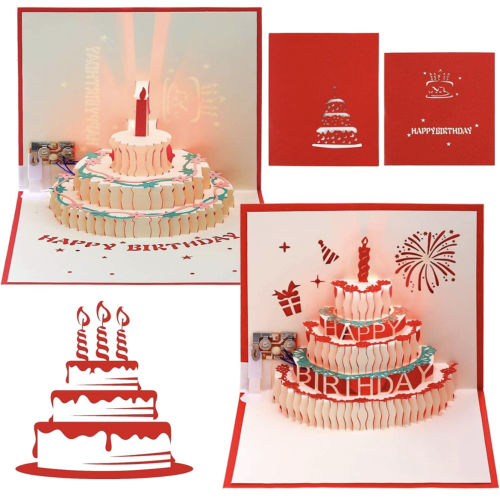 بطاقة الميلاد المضيئه