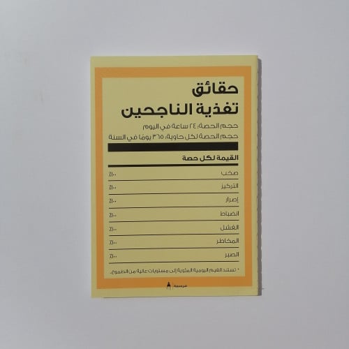 دفتر حقائق تغذية الناجحين (B-grade)