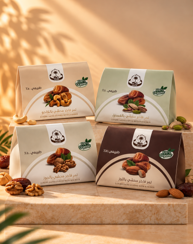 بكج التمور المحشية بـ 4 أنواع Dates with nuts