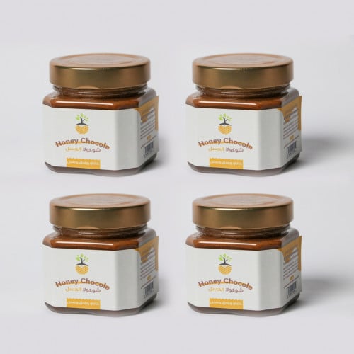 شوكولا العسل (كاكاو + بندق + عسل) . 4 علب