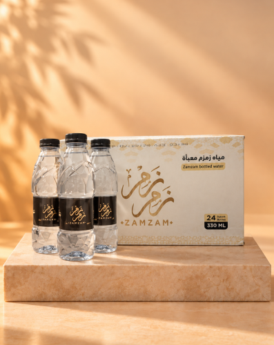 ماء زمزم حجم صغير 330 مل . كرتون 24 حبة Zamzam wat...