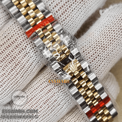 ساعة رولكس ديت جست - موديل نسائي - مقاس 31 خط ذهبي