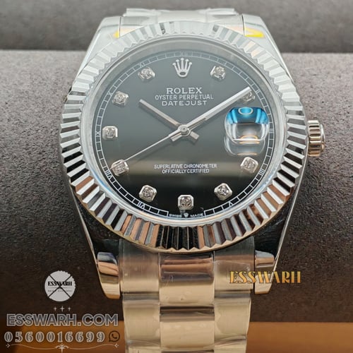 ساعة رولكس ديت جست مقاس 41 سوبر كوالتي ايطار خشن -...