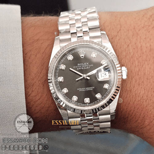 ساعة رولكس ديت جست ماستر كوالتي مكينة سويسرية مقاس...