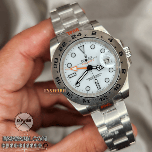ساعة رولكس اكسبلورار 2 - GMT - مقاس 41 - مينا ابيض
