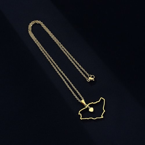 سلسال السعودية - يتوسطها قلب - استانليس ستيل لونين