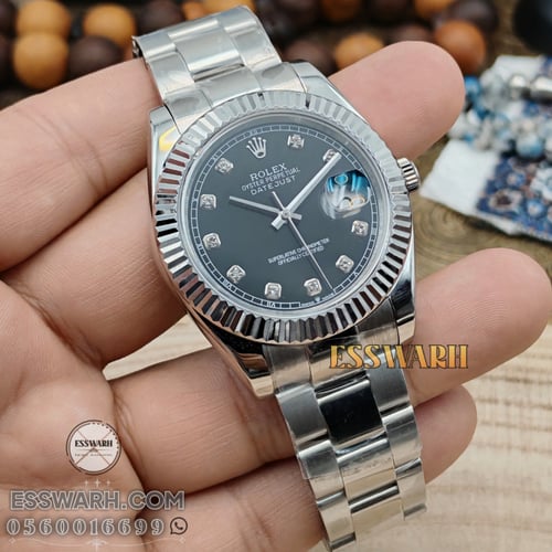 ساعة رولكس ديت جست مقاس 41 سوبر كوالتي ايطار خشن -...