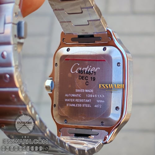 ساعة كارتير سانتوس جامبو مقاس 40 - ماستر كوالتي مك...