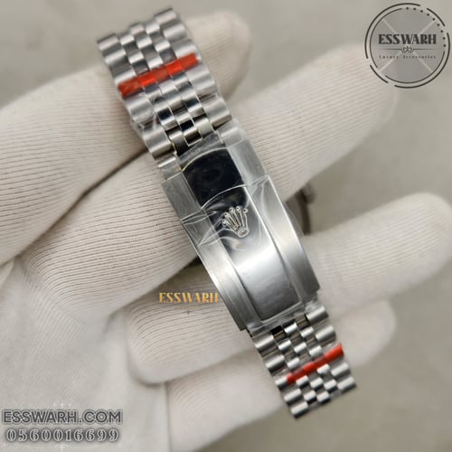 ساعة رولكس ديت جست مقاس 41 مينا ابيض